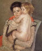 Mary Cassatt The girl holding the baby oil painting on canvas